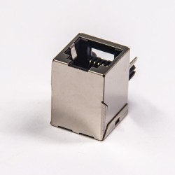 RJ12 Jack 90 Degree Single Port Modular Connector Through Hole for PCB Mount