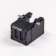 RJ12 Modular Connector Right Angled SMT Black Plastic 6p6c RJ12 Modular Connector Right Angled SMT Black Plastic 6p6c
