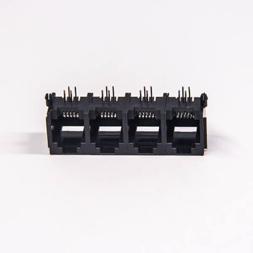 RJ12 Modular Jack 6p4c Erhernet Network Connector 1x4 port Unshielded RJ12 Modular Jack 6p4c Erhernet Network Connector 1x4 port Unshielded