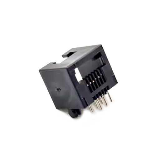 RJ12 Socket 6p6c Connector Black Angled Through Hole for PCB Mount RJ12 Socket 6p6c Connector Black Angled Through Hole for PCB Mount