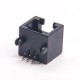 RJ12 Socket 6p6c Connector Black Angled Through Hole for PCB Mount RJ12 Socket 6p6c Connector Black Angled Through Hole for PCB Mount