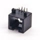 RJ12 Socket 6p6c Connector Black Angled Through Hole for PCB Mount RJ12 Socket 6p6c Connector Black Angled Through Hole for PCB Mount