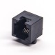 RJ12 Socket 6p6c Connector Black Angled Through Hole for PCB Mount RJ12 Socket 6p6c Connector Black Angled Through Hole for PCB Mount