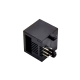 RJ12 Socket 6p6c Connector Black Angled Through Hole for PCB Mount RJ12 Socket 6p6c Connector Black Angled Through Hole for PCB Mount