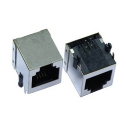 2pcs Female RJ14 Connector Single Port 6P4C Without Magnetics and Light