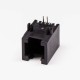 Female RJ14 Connector 1 Port Black R/A 6P4C Unshield Without LED 10PCS