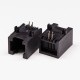 Female RJ14 Connector 1 Port Black R/A 6P4C Unshield Without LED 10PCS