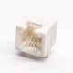 RJ14 Connector Right Angled DIP Type PCB Mount White Without LED RJ14 Connector Right Angled DIP Type PCB Mount White Without LED