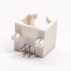 RJ14 Connector Right Angled DIP Type PCB Mount White Without LED RJ14 Connector Right Angled DIP Type PCB Mount White Without LED