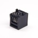6P6C RJ25 Connector Straight Plastic Black Single Port Through Hole 6P6C RJ25 Connector Straight Plastic Black Single Port Through Hole