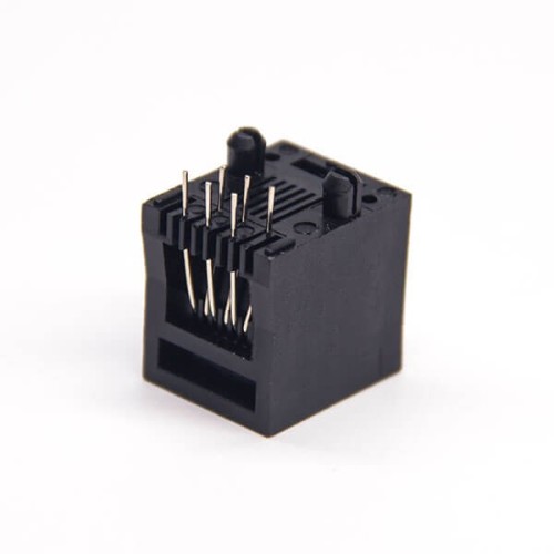 6P6C RJ25 Connector Straight Plastic Black Single Port Through Hole 30pcs 6P6C RJ25 Connector Straight Plastic Black Single Port Through Hole 30pcs