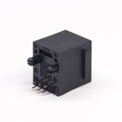 6P6C RJ25 Modular Connector Unshielded without Filtered Plastic Through Hole 180 Degree