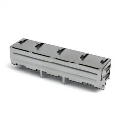 1x4 RJ45 Shielded Connector 4Ports Without Led PCB Mount 90Degree Socket Jack