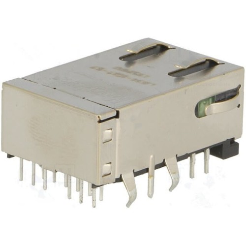 2pcs Ethernet RJ45 Connector 1X1 10/100 Mbit LED Indicators 8p8c Jack 2pcs Ethernet RJ45 Connector 1X1 10/100 Mbit LED Indicators 8p8c Jack