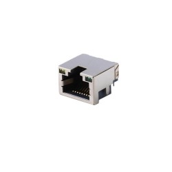 2pcs RJ45 Connector With Led Yellow Green Shileld SMT Ethernet Port Socket