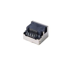 2pcs RJ45 Connector With Led Yellow Green Shileld SMT Ethernet Port Socket