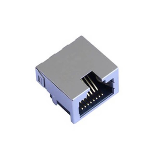 2pcs Single Port RJ45 Connector Jack Low Profile Stacked THT Without LED 2pcs Single Port RJ45 Connector Jack Low Profile Stacked THT Without LED