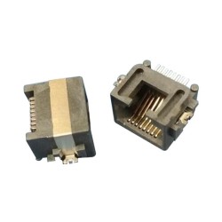 3pcs Router RJ45 Gigabit Network Interface Socket Connector SMTHalf-lap 8P8C Without Leds