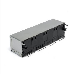 4 Port RJ45 Connector 8 Pin Shiled Network Modular 8P8C R/A without Led