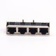 4 Port RJ45 Jack 8P8C 90 Degree Through Hole for PCB Mount 20pcs 4 Port RJ45 Jack 8P8C 90 Degree Through Hole for PCB Mount 20pcs