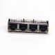 4 Port RJ45 PCB with LED Right Angled Through Hole PCB Mount with EMI 20pcs 4 Port RJ45 PCB with LED Right Angled Through Hole PCB Mount with EMI 20pcs
