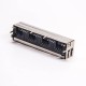 4 Port RJ45 PCB with LED Right Angled Through Hole PCB Mount with EMI 4 Port RJ45 PCB with LED Right Angled Through Hole PCB Mount with EMI