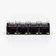 4 RJ45 Female Connector 4 Port 1*4 Black R/A Unshield With LED for PCB 4 RJ45 Female Connector 4 Port 1*4 Black R/A Unshield With LED for PCB