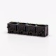 4 RJ45 Female Connector 4 Port 1*4 Black R/A Unshield With LED for PCB 4 RJ45 Female Connector 4 Port 1*4 Black R/A Unshield With LED for PCB