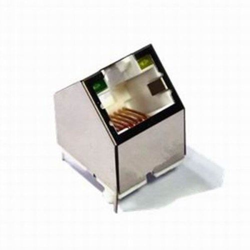 45 Angle RJ45 Connector 8p8c Single Port PCB Ethernet Female Shielded With LED 45 Angle RJ45 Connector 8p8c Single Port PCB Ethernet Female Shielded With LED