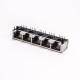 5 Port RJ45 8P8C Through Hole PCB Mount Shielded Jack Connector 5 Port RJ45 8P8C Through Hole PCB Mount Shielded Jack Connector