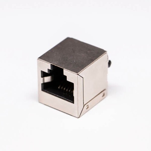 5pcs Female RJ45 Connectors 1 Port 180 Degree with Shield and Without LED 5pcs Female RJ45 Connectors 1 Port 180 Degree with Shield and Without LED