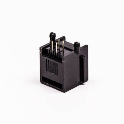 5pcs Female RJ45 Connectors 1 Port 6P White Right Angle Gold Plated Without LED