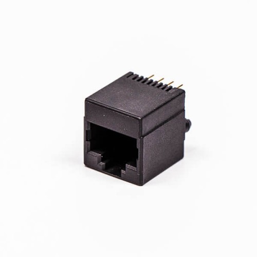 5pcs RJ45 Female 180 Degree Connector 1 Port 8P Black Unshield Without LED 5pcs RJ45 Female 180 Degree Connector 1 Port 8P Black Unshield Without LED