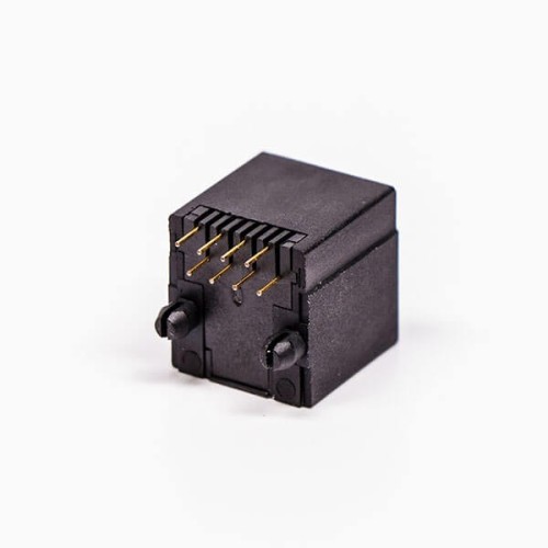 5pcs RJ45 Female 180 Degree Connector 1 Port 8P Black Unshield Without LED 5pcs RJ45 Female 180 Degree Connector 1 Port 8P Black Unshield Without LED