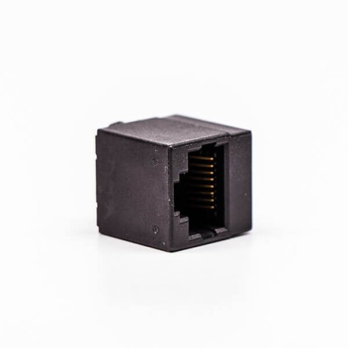 5pcs RJ45 Female 180 Degree Connector 1 Port 8P Black Unshield Without LED 5pcs RJ45 Female 180 Degree Connector 1 Port 8P Black Unshield Without LED