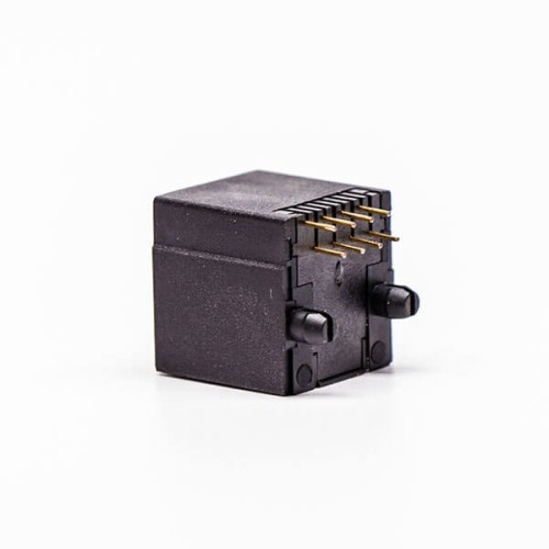 5pcs RJ45 Female 180 Degree Connector 1 Port 8P Black Unshield Without LED 5pcs RJ45 Female 180 Degree Connector 1 Port 8P Black Unshield Without LED