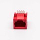5pcs RJ45 Female Jack 90 Degree Connector 1 Port 8P8C Red Unshield Without LED 5pcs RJ45 Female Jack 90 Degree Connector 1 Port 8P8C Red Unshield Without LED