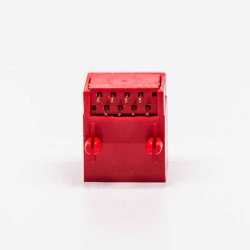 5pcs RJ45 Female Jack 90 Degree Connector 1 Port 8P8C Red Unshield Without LED