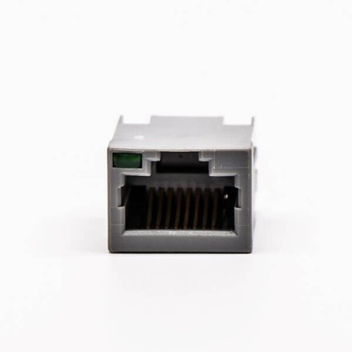 5pcs RJ45 Female PCB Connector 1 Port Gray Unshield and With LED for PCB 5pcs RJ45 Female PCB Connector 1 Port Gray Unshield and With LED for PCB