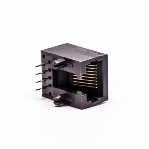 5pcs RJ45 Female Plug 90 Degree 4 Port Black 90° Unshield Without LED for PCB Mount 5pcs RJ45 Female Plug 90 Degree 4 Port Black 90° Unshield Without LED for PCB Mount