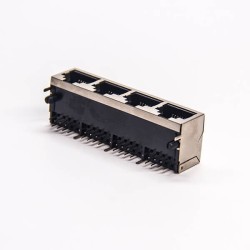 8p8c Coupler 4 Port Shielded Jack 90 Degree DIP Type for PCB Mount 20pcs