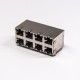 8p8c Modular Connector Jacks 2×4 Ports 90 Degree Shielded DIP Type with LED with EMI 8p8c Modular Connector Jacks 2×4 Ports 90 Degree Shielded DIP Type with LED with EMI