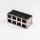 8p8c Modular Connector Jacks 2×4 Ports 90 Degree Shielded DIP Type with LED with EMI 8p8c Modular Connector Jacks 2×4 Ports 90 Degree Shielded DIP Type with LED with EMI