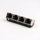 8p8c Modular Connector Jacks RJ45 4 Port 90 Degree Shielded without LED 8p8c Modular Connector Jacks RJ45 4 Port 90 Degree Shielded without LED
