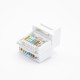 8P8C Modular Connectors Unshielded Single Port White CAT5E PCB Mount Network Module 8P8C Modular Connectors Unshielded Single Port White CAT5E PCB Mount Network Module