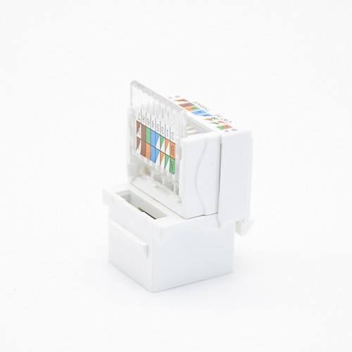 8P8C Modular Connectors Unshielded Single Port White CAT5E PCB Mount Network Module 8P8C Modular Connectors Unshielded Single Port White CAT5E PCB Mount Network Module