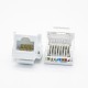 8P8C Modular Connectors Unshielded Single Port White CAT5E PCB Mount Network Module 8P8C Modular Connectors Unshielded Single Port White CAT5E PCB Mount Network Module