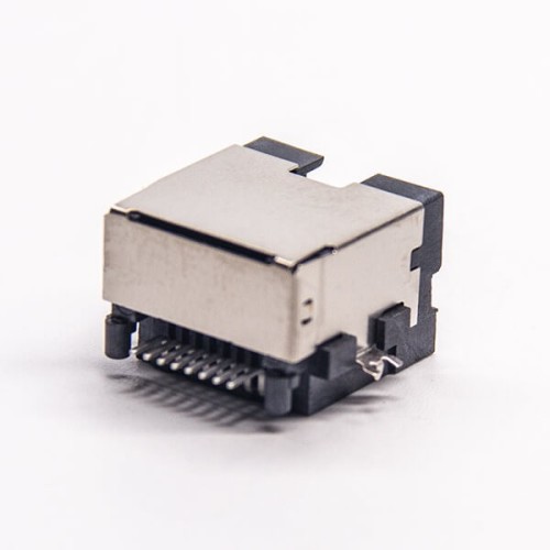 8P8C Modular Jack Connector Right Angled Offset PCB Mount SMT Shielded RJ45 20pcs 8P8C Modular Jack Connector Right Angled Offset PCB Mount SMT Shielded RJ45 20pcs