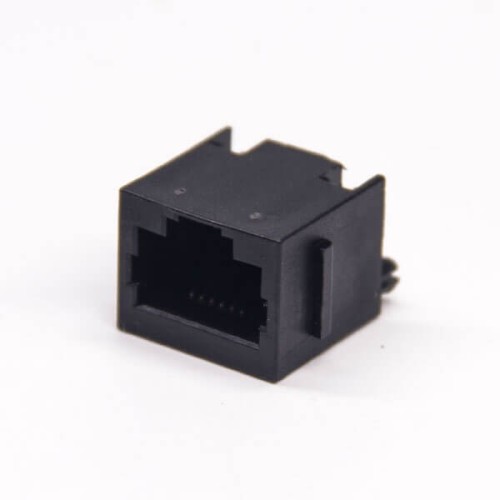 8P8C RJ45 Connector 180 Degree DIP Type Single Port Through Hole 8P8C RJ45 Connector 180 Degree DIP Type Single Port Through Hole
