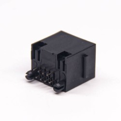 8P8C RJ45 Connector 180 Degree DIP Type Single Port Through Hole